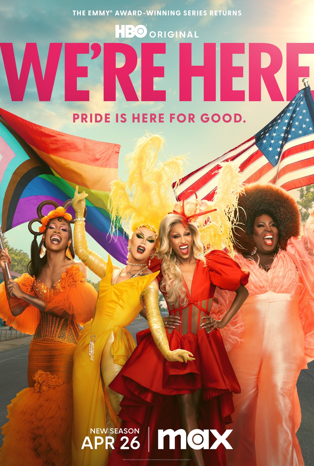 The Emmy Award Winning Series Return HBO Original We're Here Pride is Here for Good New Season April 26